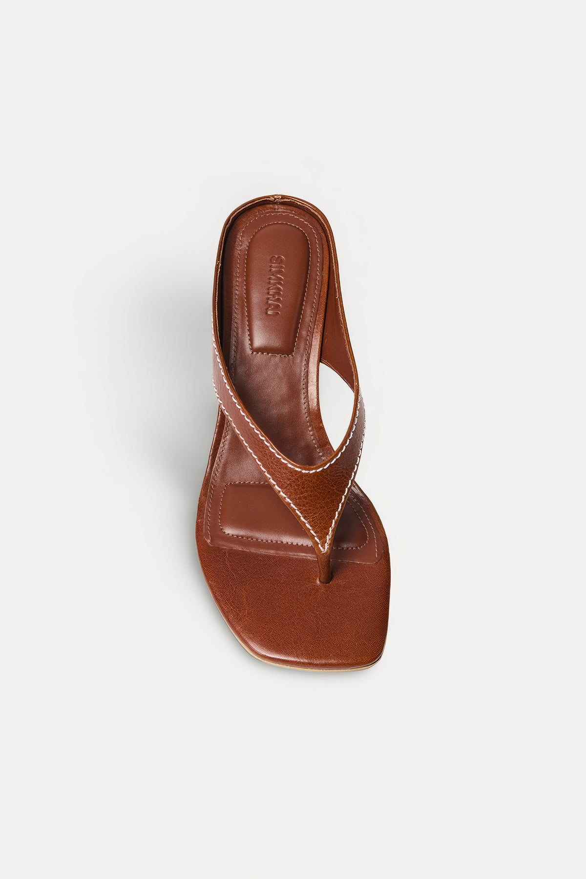 Hazel Leather Thong Wedge